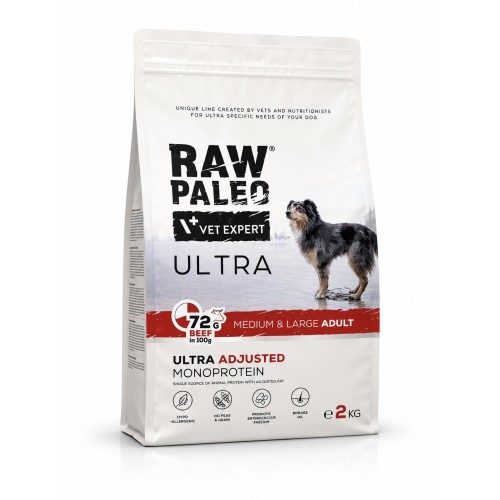 Raw Paleo Ultra Beef Medium & Large Adult 2kg | Sucha karma dla psa