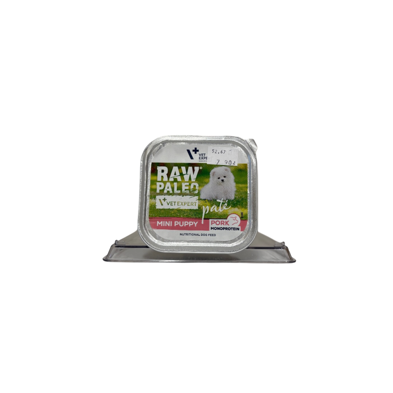 Raw Paleo Mini Puppy Pâté Pork 150g | Mokra karma dla szczeniąt