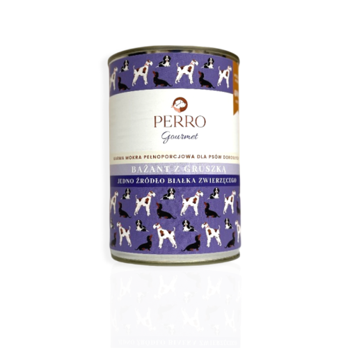 Perro Gourmet Bażant z Gruszką 400g | Karma mokra