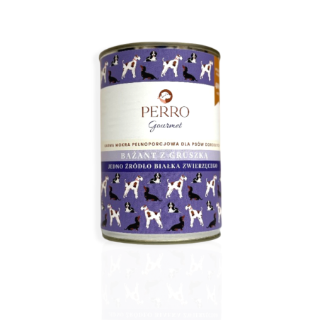Perro Gourmet Bażant z Gruszką 400g | Karma mokra
