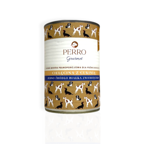 Perro gourmet cielęcina z cukinią 400g | Perro