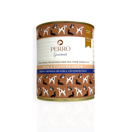 Perro gourmet dzik z pasternakiem 800g | Perro