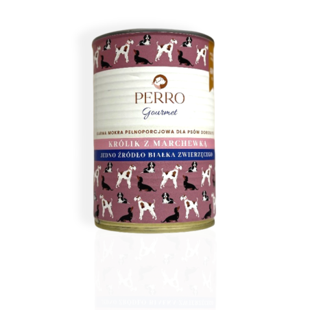 Perro Gourmet Królik z Marchewką 400g | Karma mokra
