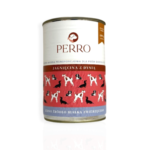 Perro Jagnięcina z Dynią 400g | Puszka dla psa premium