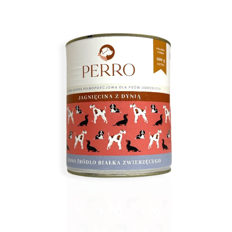 Perro Jagnięcina z Dynią 800g | Wielka puszka dla psa