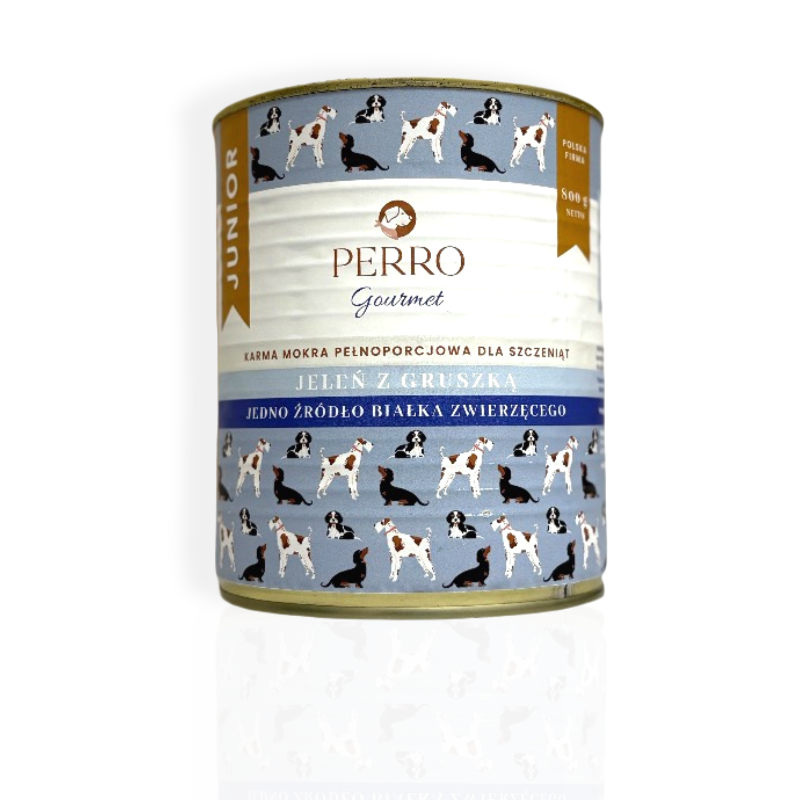 Perro Junior Jeleń Z Gruszką 800g | Dla szczeniąt