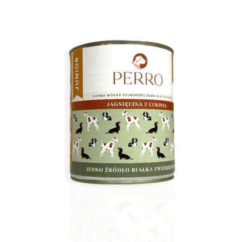 Perro Junior Jagnięcina z Cukinią 800g | Puszka