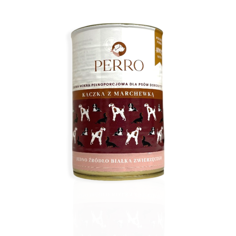 Perro Kaczka Z Marchewką 400g | Karma mokra dla psa
