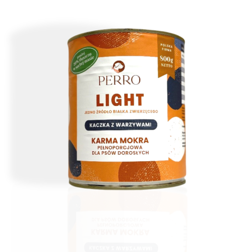 Perro Light Kaczka z Warzywami 800g | Puszka dla psa