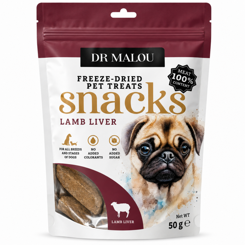 Dr Malou Karma Liofilizowana Psa Wątroba Jagnięca 50g