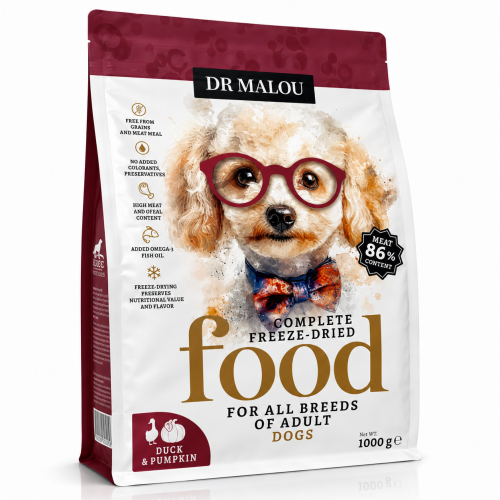 Dr Malou Karma Liofilizowana dla Psa Kaczka Dynia 500g