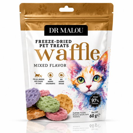 Dr Malou Wafle dla Kota z Liofilizowanego Kurczaka 60g