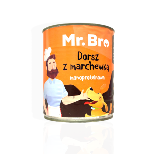 MR.Bro Dorsz z Marchewką 800g | Wielka puszka dla psa