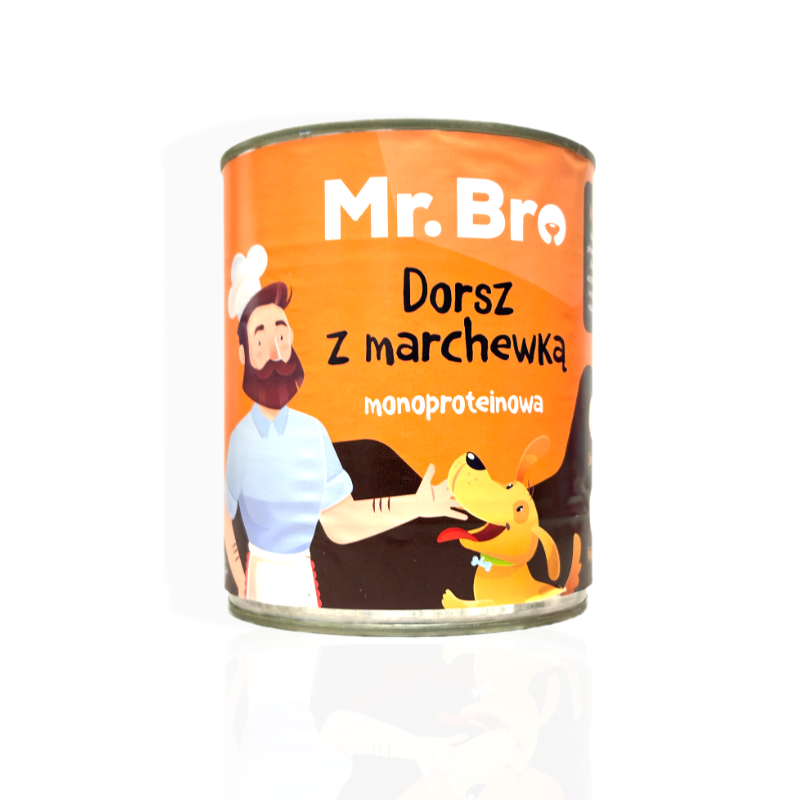 MR.Bro Dorsz z Marchewką 800g | Wielka puszka dla psa