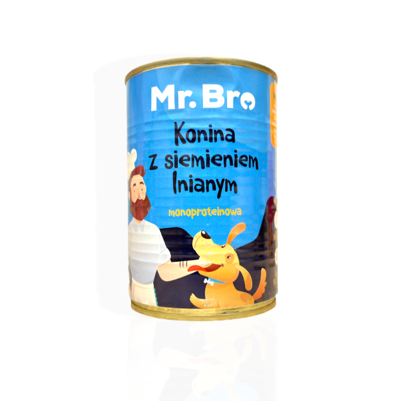 MR.Bro Konina z Siemieniem Lnianym 400g | karma mokra dla psa