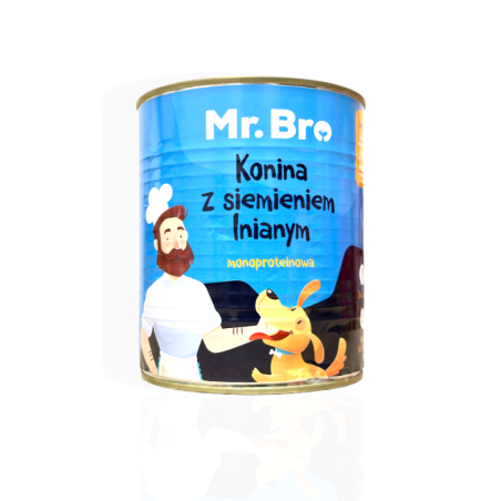 MR.Bro Konina z Siemieniem Lnianym 800g | Puszka