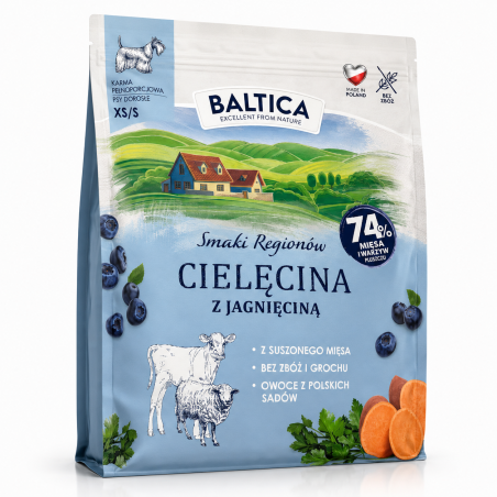 Baltica Karma Sucha Adult Cielęcina z Jagnięcinaą XSS 1kg | Baltica
