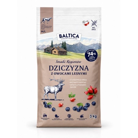 Baltica Karma Sucha Adult Dziczyzna z Owocami Leśnymi ML 3kg | Baltica