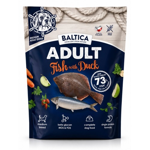 Baltica Karma Sucha Adult Ryba z Kaczką M 1kg | Baltica