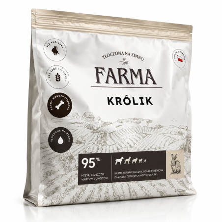 Farma Karma Sucha Tłoczona Na Zimno Królik 2kg