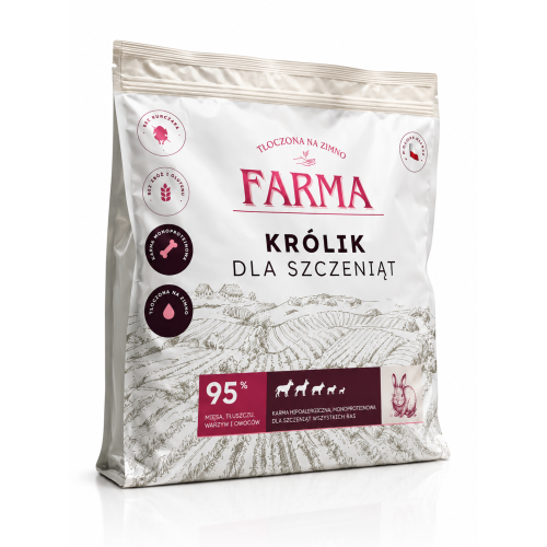 Farma Karma Tłoczona Na Zimno Królik Puppy 2kg