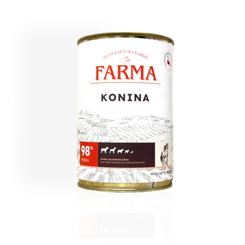 Farma karma mokra konina 400g | karma mokra dla psa