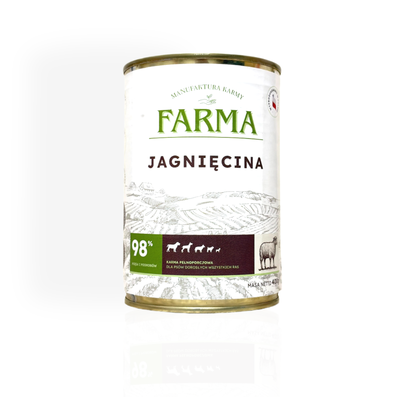 Farma jagnięcina 400g | karma mokra dla psa