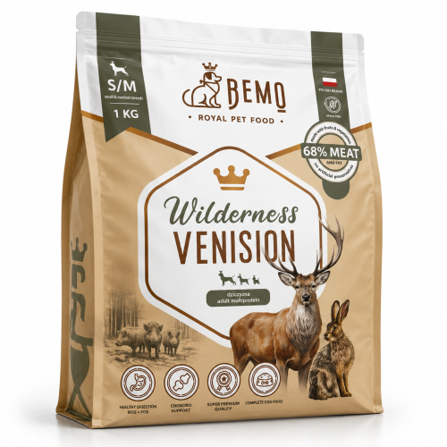 Bemo Karma Sucha dla Psa Wilderness Dziczyzna S/M 1kg | Bemo