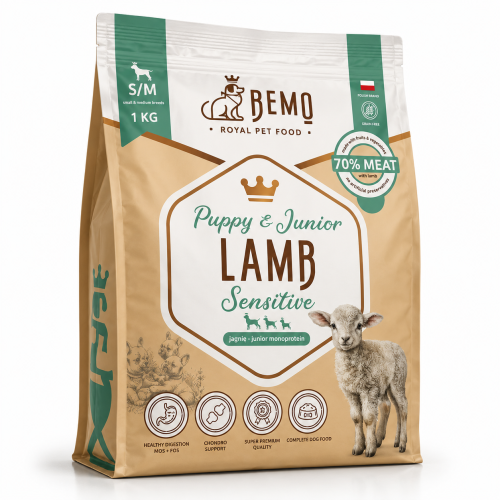 Bemo Puppy & Junior Sensitive Jagnięcina S/M 1kg | Szczeniak