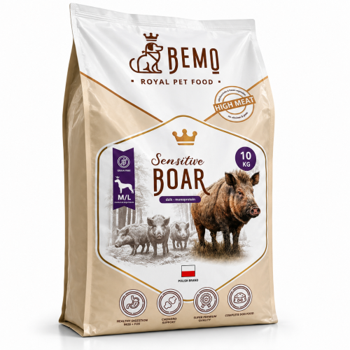 Bemo Karma Sucha dla Psa Sensitive Dzik S/M 10kg | Bemo