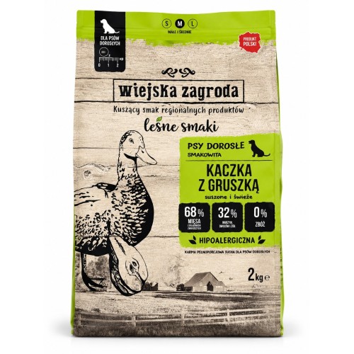 Wiejska Zagroda Kaczka z Gruszką M 9kg | Karma dla Psa