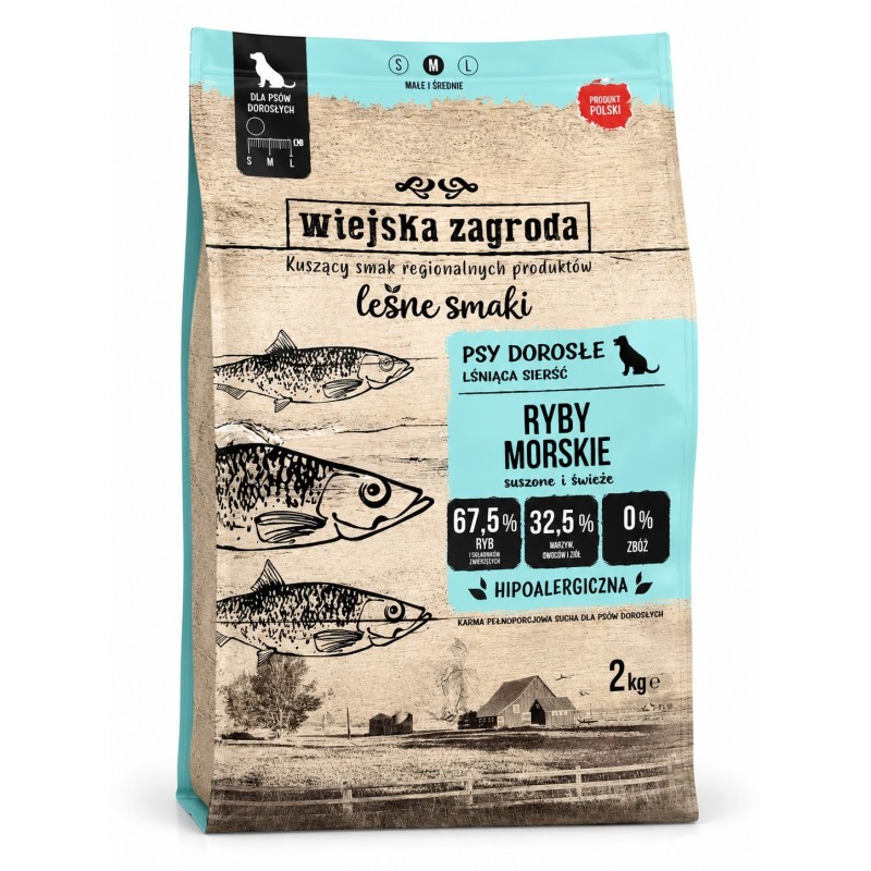 Wiejska Zagroda Ryby M 2kg | Sucha Karma dla Psa