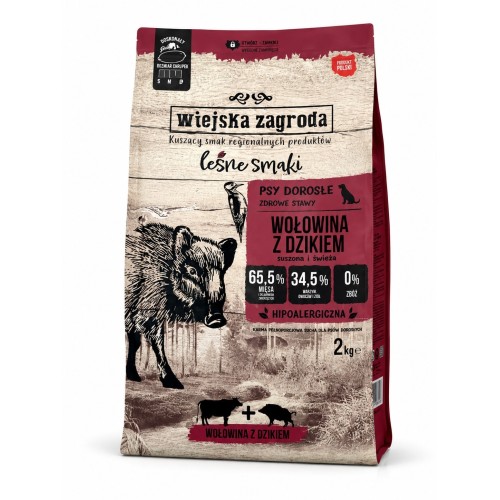 Wiejska Zagroda Wołowina z Dzikiem 2kg | Karma dla Psa