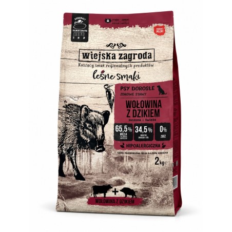 Wiejska Zagroda Wołowina z Dzikiem 2kg | Karma dla Psa