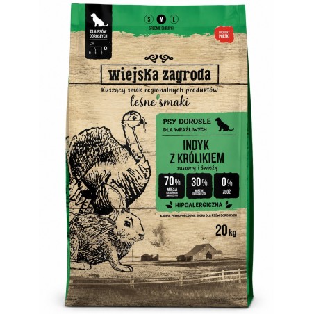 Wiejska Zagroda Indyk z Królikiem S 20kg | Dla Psa