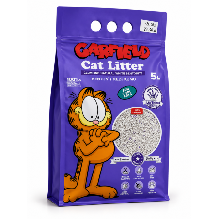Garfield Żwirek Bentonitowy Lawenda 5l | Zapachowy