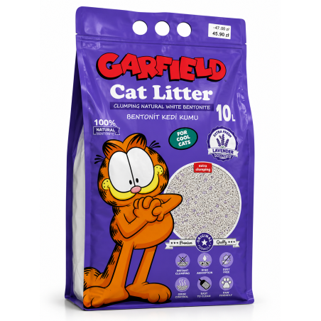 Garfield żwirek bentonit lawenda 10l | Garfield