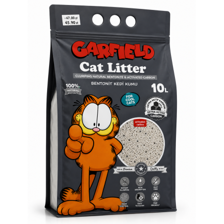 Garfield żwirek bentonit węgiel aktywny 10l | Garfield