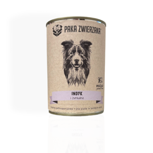 Paka Zwierzaka Indyk Z Żurawiną 400g | Karma mokra