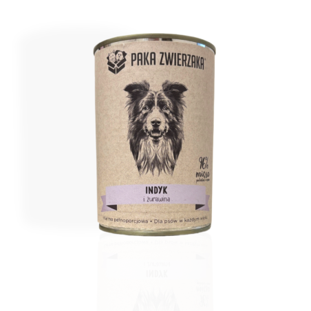 Paka Zwierzaka Indyk Z Żurawiną 400g | Karma mokra