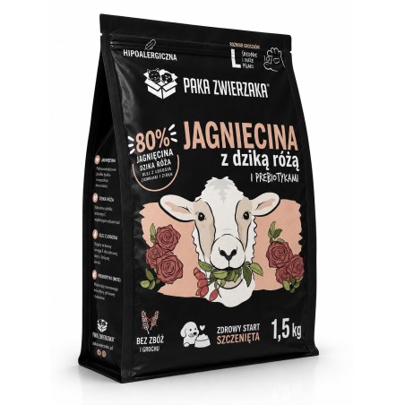 Paka Zwierzaka Puppy Jagnięcina z Dziką Różą L 9kg | Sucha