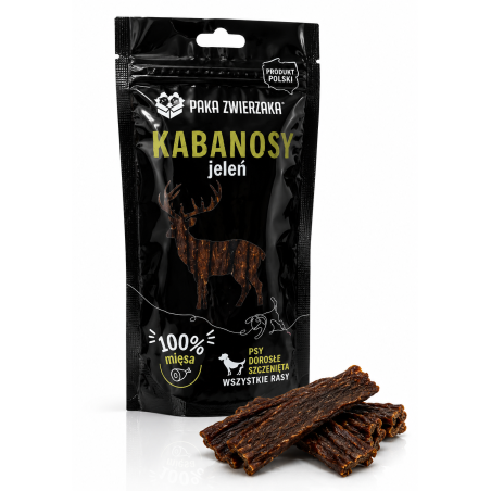 Paka Zwierzaka Kabanosy Jeleń 3szt 80g | Paka Zwierzaka