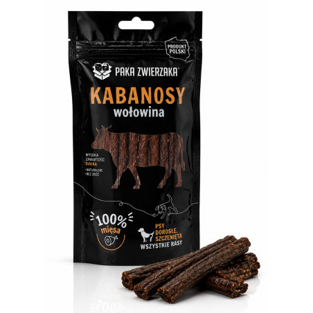 Paka Zwierzaka Kabanosy Wołowina 3szt 80g | Gryzak