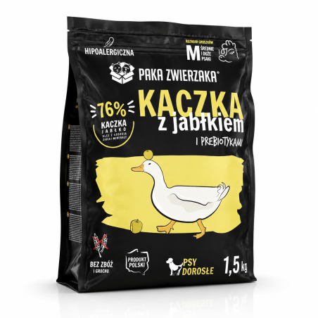 Paka Zwierzaka Kaczka z Jabłkiem M 9kg | Sucha dla Psa