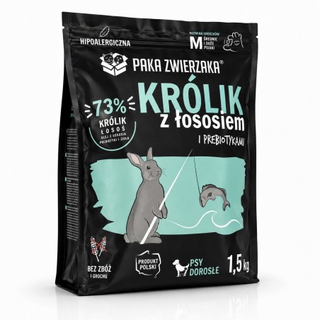 Paka Zwierzaka Karma Królik Z Łososiem M 1,5kg | Paka Zwierzaka