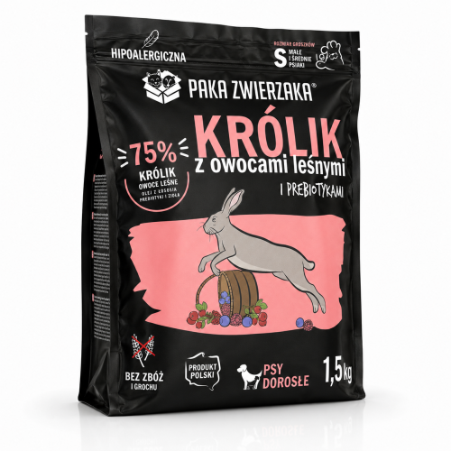 Paka Zwierzaka Karma Królik Z Owocami Leśnymi S 1,5kg | Paka Zwierzaka
