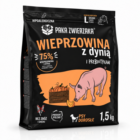 Paka Zwierzaka Karma Wieprzowina Z Dynią L 9kg | Paka Zwierzaka