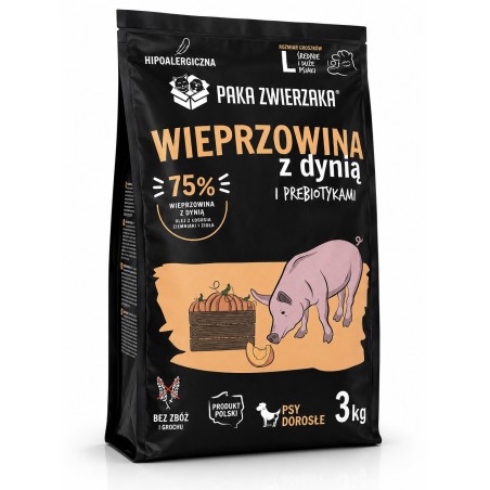 Paka Zwierzaka Karma Wieprzowina Z Dynią L 9kg | Paka Zwierzaka