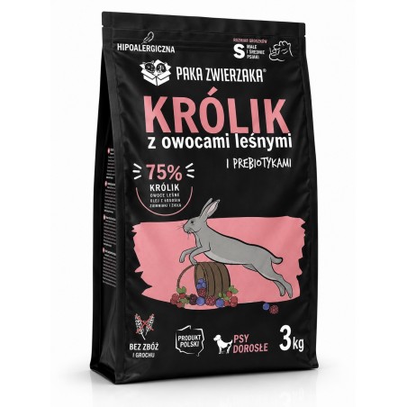 Paka Zwierzaka Królik z Owocami Leśnymi S 3kg | Sucha