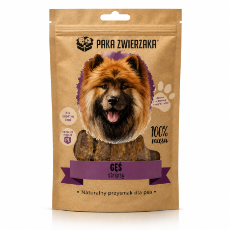 Paka Zwierzaka Stripsy Gęś 100% 70g | Sklep zoo